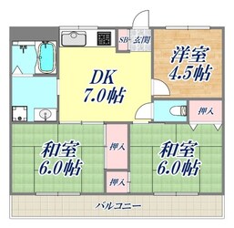 香枦園レジデンスの物件間取画像